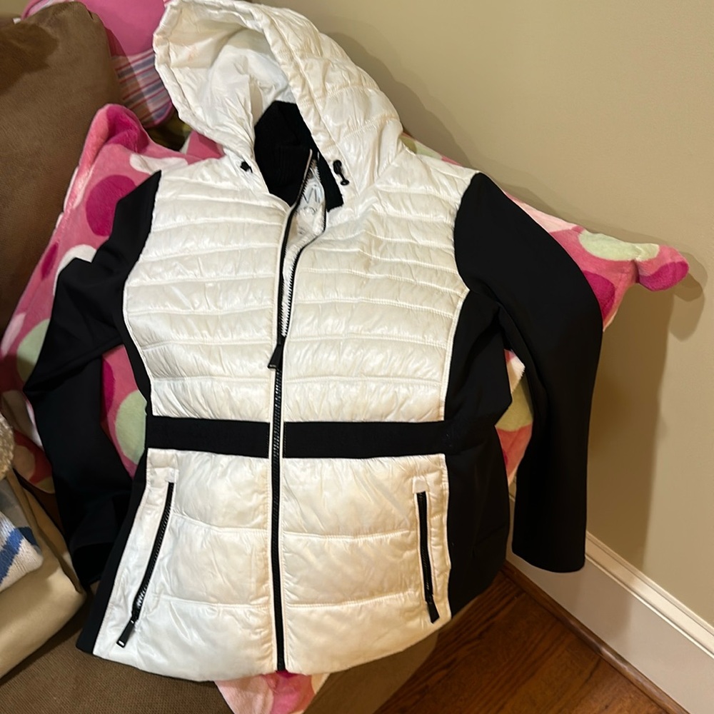 Whithe and black jacket
